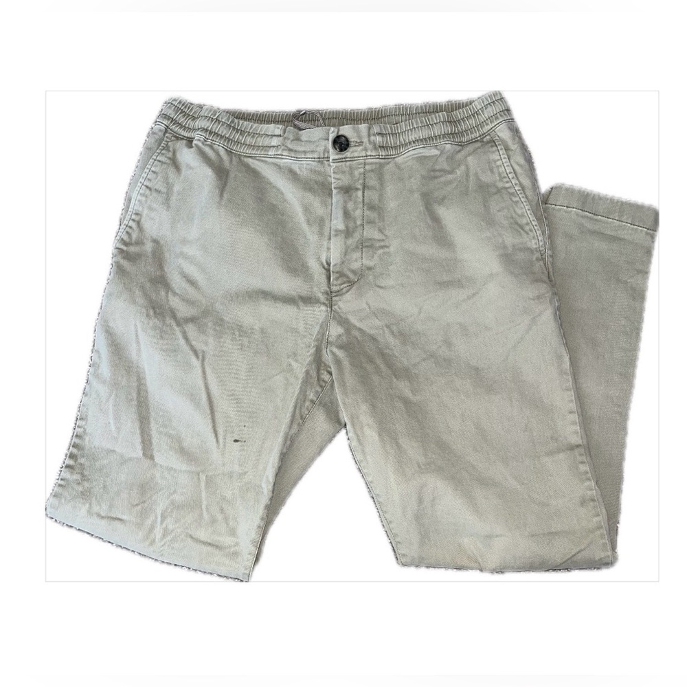 Goodfellow & Co Khaki Drawstring Casual Pants with Striped Waist Lining